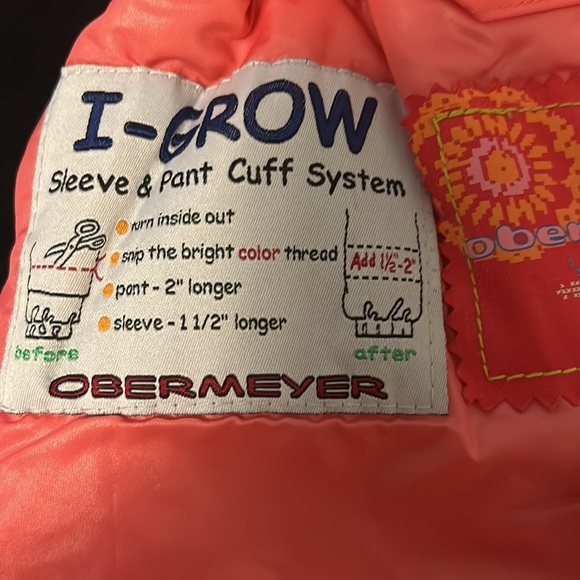 Obermeyer girl snow overalls size 4 pink - Picture 4 of 11